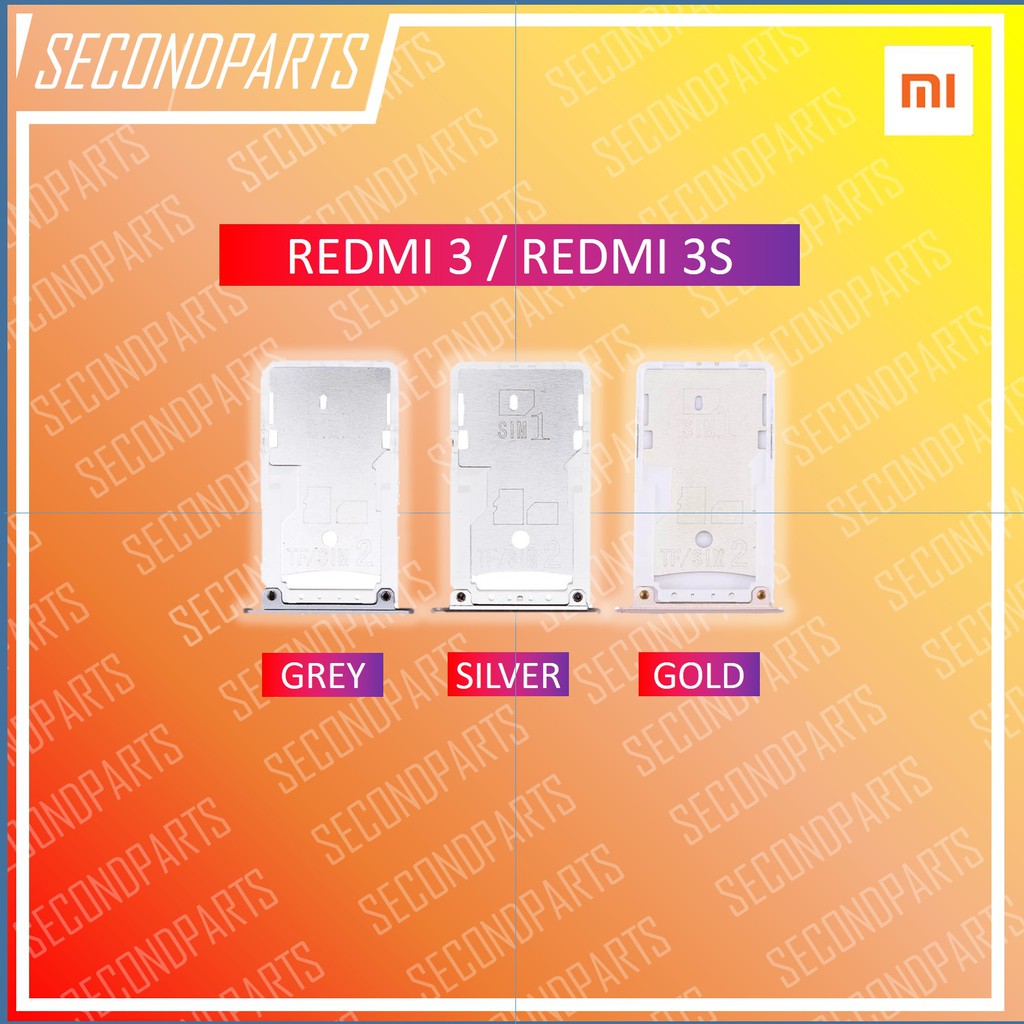 SIM TRAY SLOT SIM LOCK TEMPAT KARTU XIAOMI REDMI 3 / REDMI 3S ORIGINAL COPOTAN