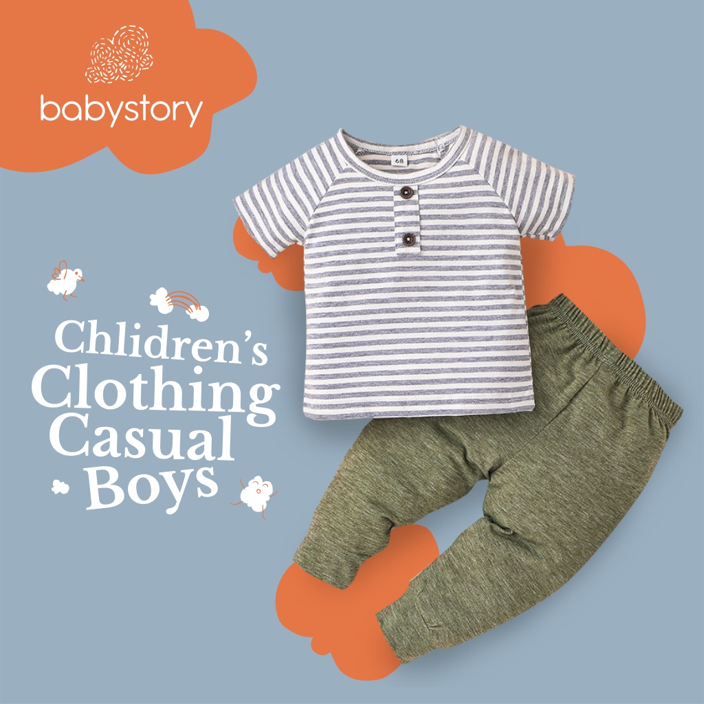 Setelan baju bayi pria setelan pakaian bayi children clothing casual boy baju bayi cowok