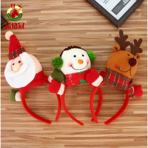 Bando Natal Premium 3D Boneka BN 19-21 | Topi Natal Santa | Aksesoris Tanduk Rusa