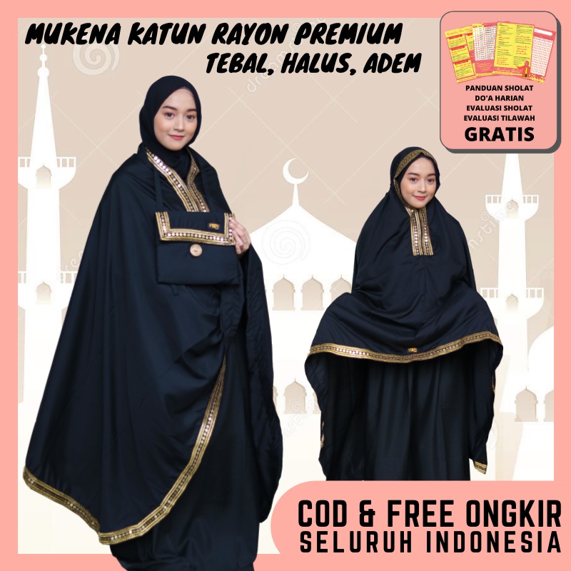 Mukena Katun Rayon Premium Jepang Ori Dewasa Terbaru 2021 Mukena Bali Jumbo Mukenah Dewasa Murah