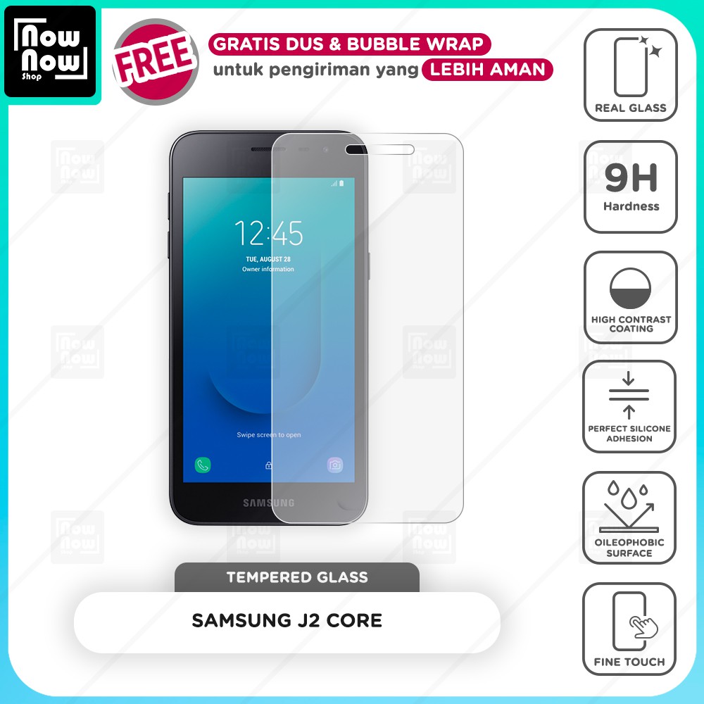 Tempered Glass Anti Gores Samsung J2 Core J260 Screen Guard Protector 9H Kaca Temperglass