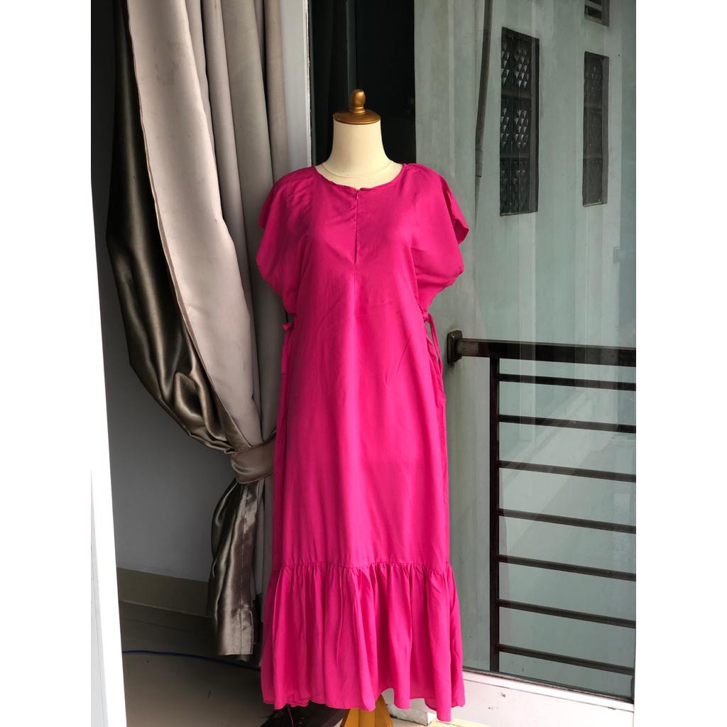 Daster ruffle polos tali pinggir