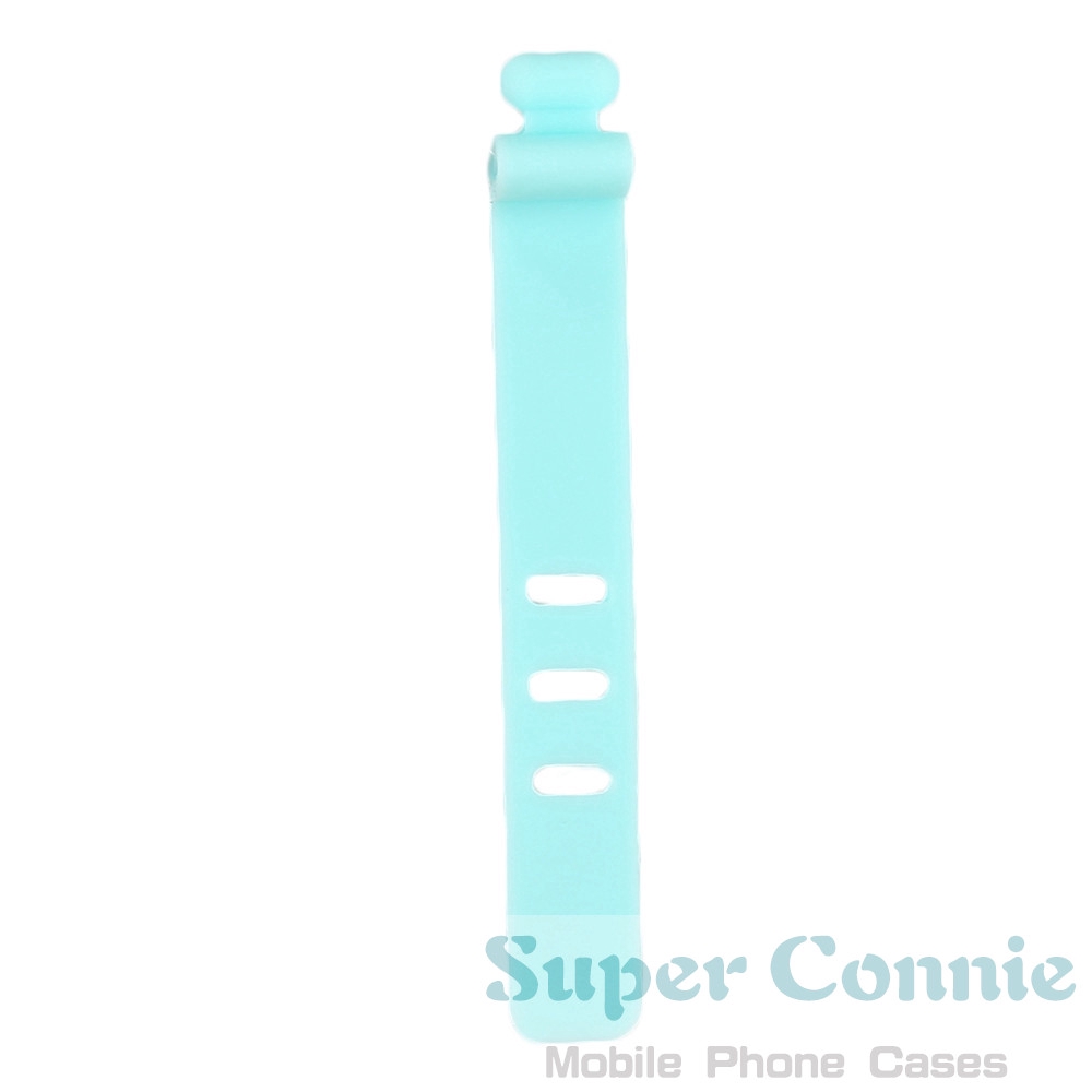 1pc Pengikat Kabel Data Bahan Silikon Warna Permen Polos