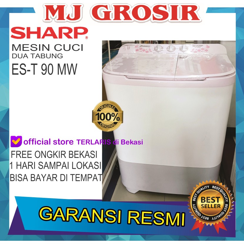 MESIN CUCI SHARP EST 90 MW 9KG 2 TABUNG 90MW 9 KG PURE  