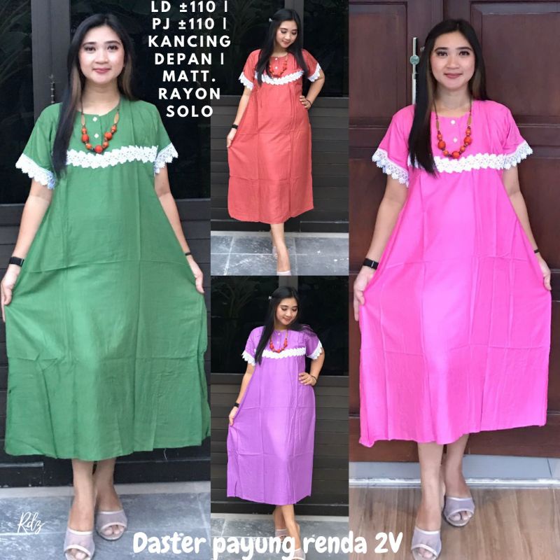 Daster Payung Renda Murah Polos Kekinian