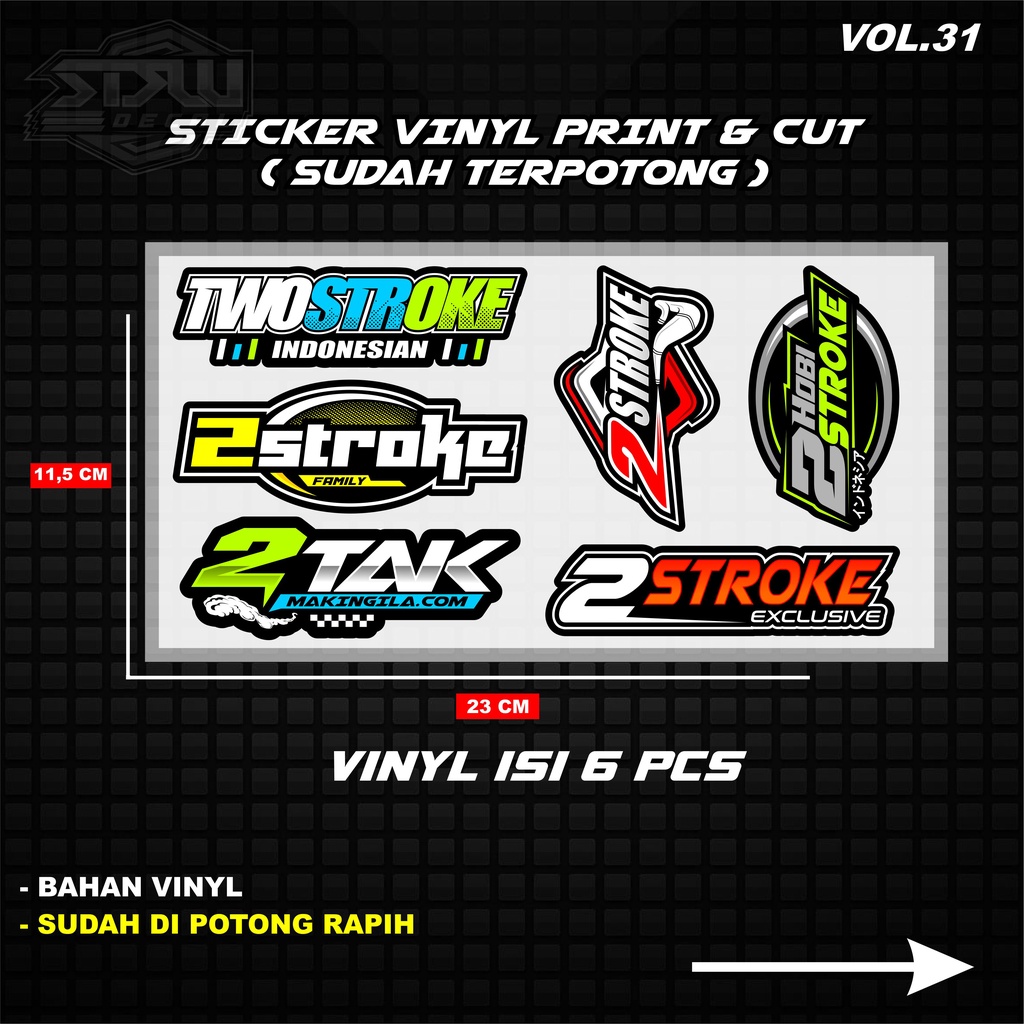 Stiker Print Cut Stiker Motor Variasi Stiker Racing