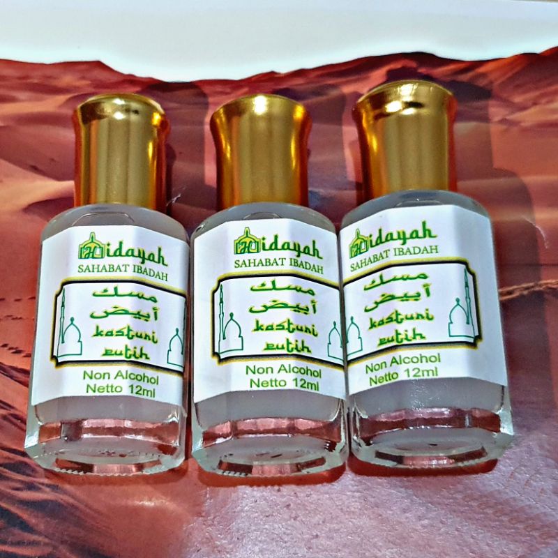 Kasturi PUTIH  MURNI 12ML HIDAYAH | white musk harum saudi arabia