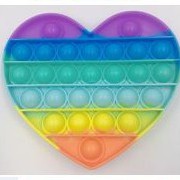Mainan Pop it murah / UKURAN BESAR / popit Pop Its Square rainbow multicolor Fidget Toy Push bubble-love