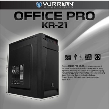 Case VURRION OFFICE KR 21/22 FREE PSU 500W