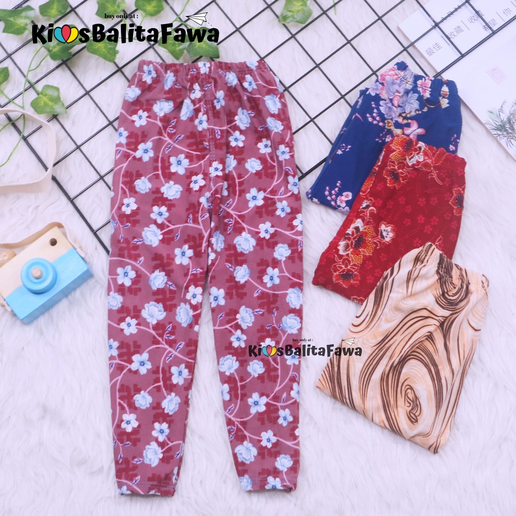 Legging Carlissa 3-4 Tahun / Celana Panjang Cewek Balita Fashion Kids Murah Leging Anak Perempuan