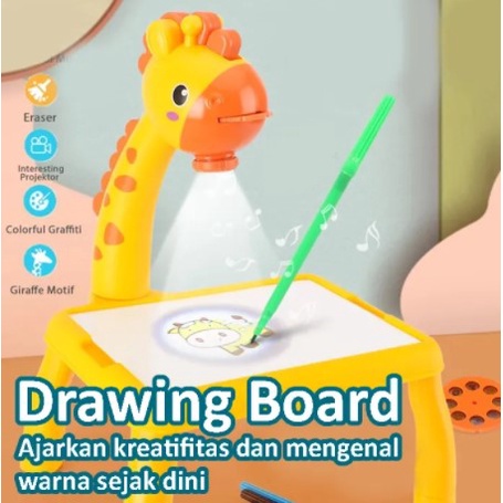 

DRAWING BOARD LED PROJECTOR untuk anak belajar menggambar melukis mewarnai dengan mudah