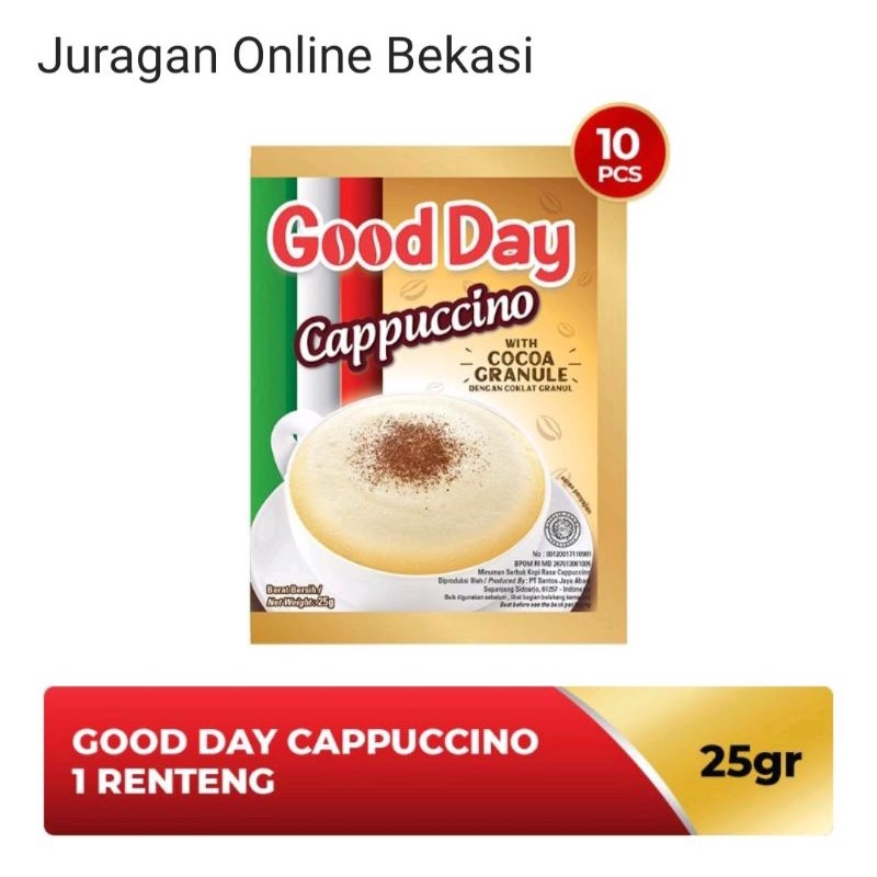 

Kopi Good Day Cappucino 25gr x 10 Sachet