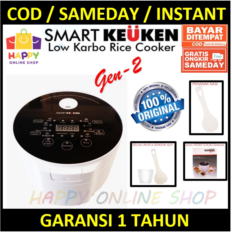 SMART KEUKEN Gen 2 Rice Cooker Low Carbo Rendah Karbo Ricecooker Low Carb Slow Cooker Presto