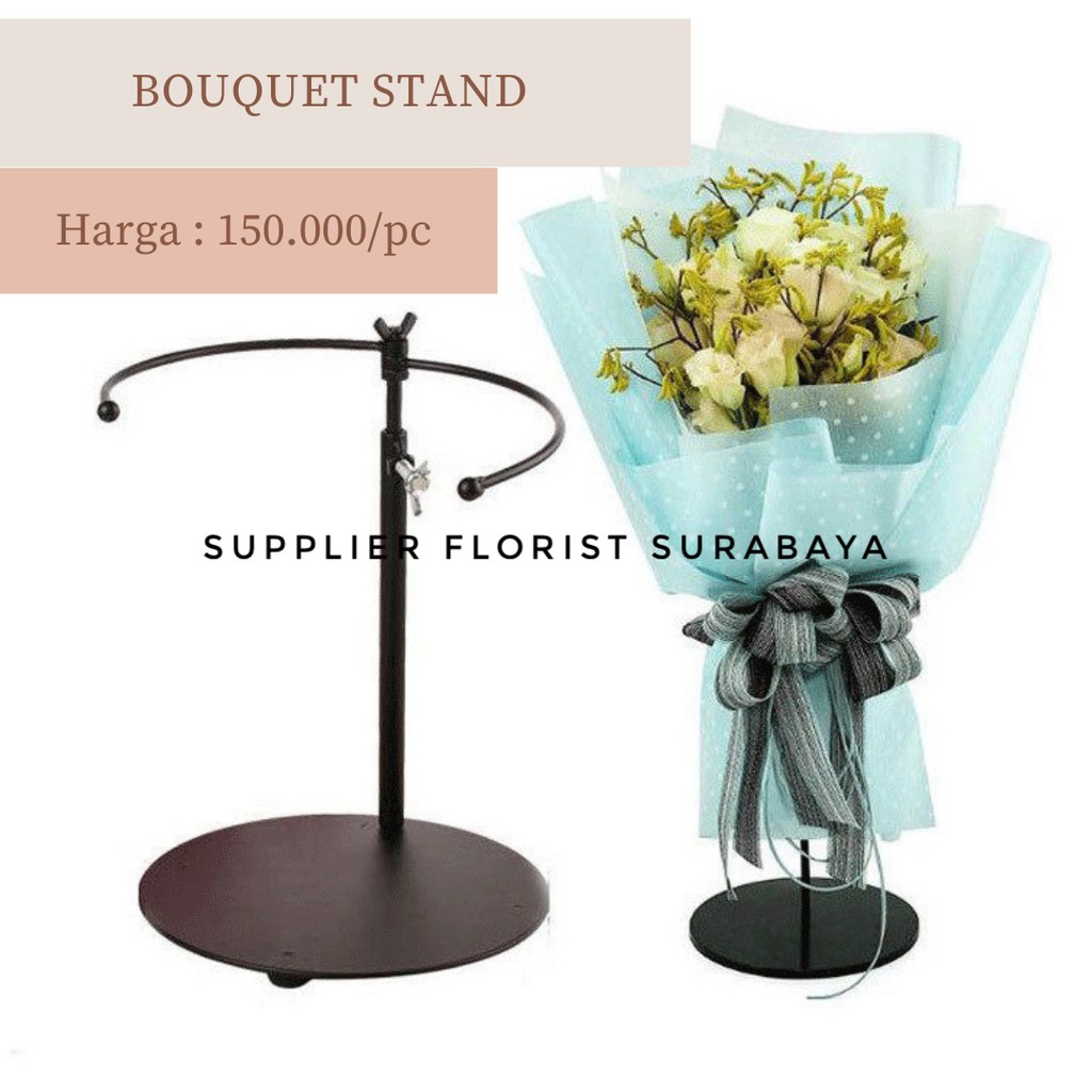 STAND STANDING HAND BOUQUET PENOPANG PENYANGGA CAGAK BUNGA TANGAN UNTUK FOTO BAHAN BESI