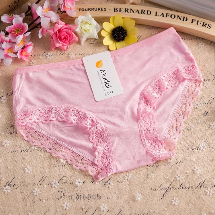 - Satuan - Celana Dalam Wanita Import Polos Lace Flower