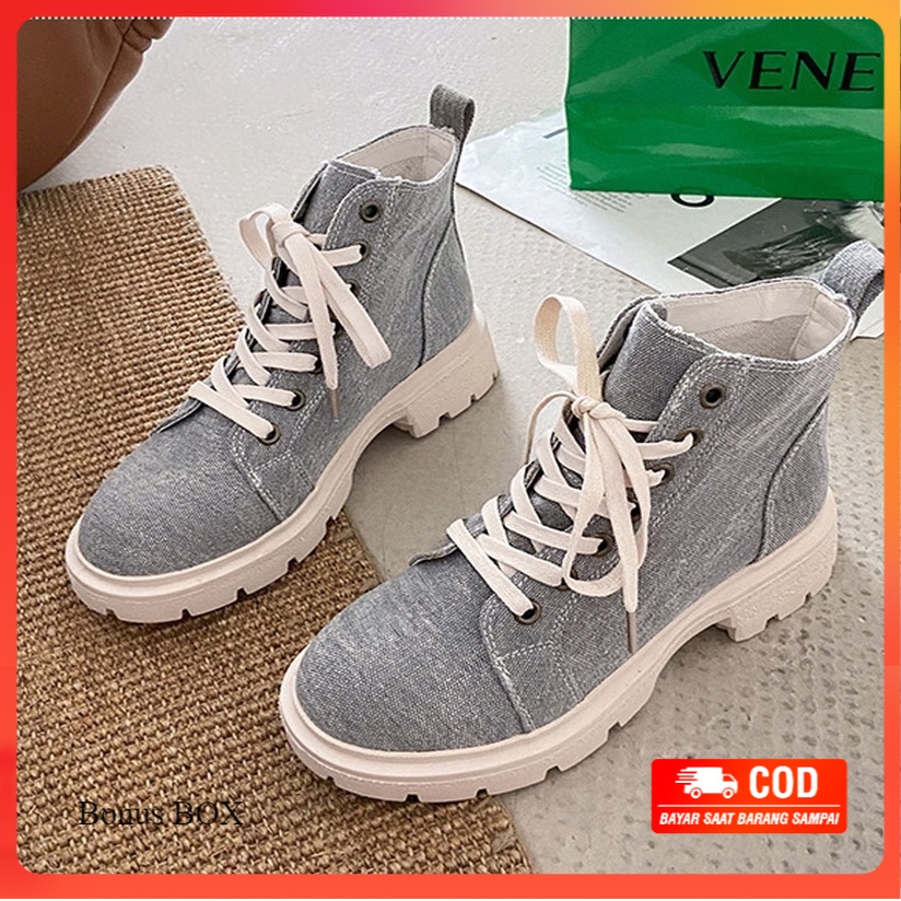 [ ORIGINAL IMPORT ] Sepatu Boots Korea Wanita Import Boots Jeans Premium Quality SI 159