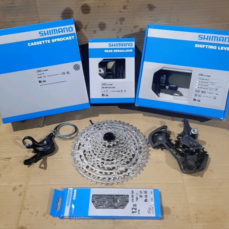 Mini Groupset Shimano Deore M6100 1x12 speed sprocket 11-51t