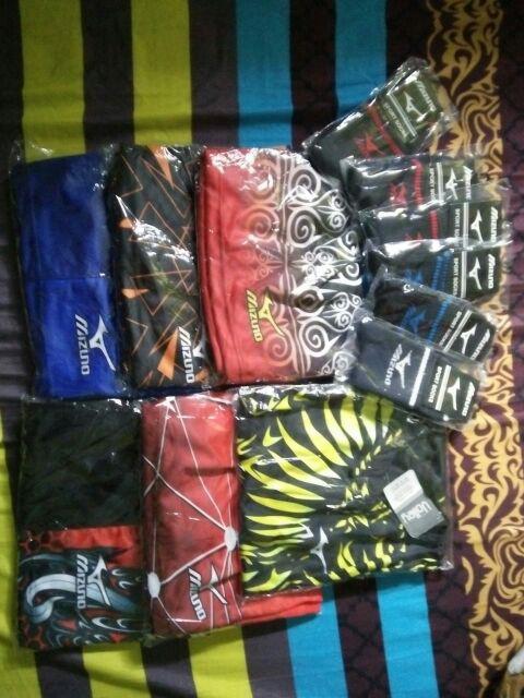 Baju Singlet Voli Printing Motif Batik Bermacam Warna Pilihan