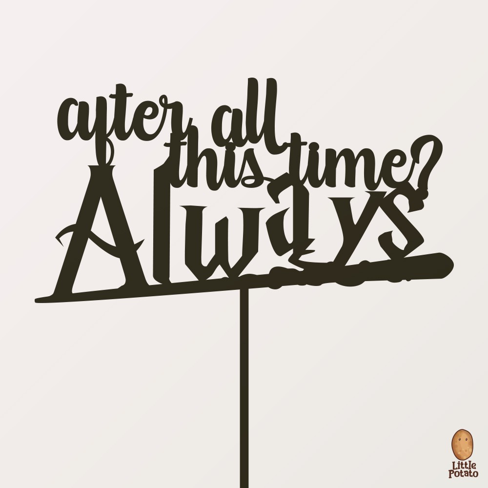 Custom Cake Topper (Tusukan Kue) - Wedding/Bridal Shower HARRY POTTER [Always]