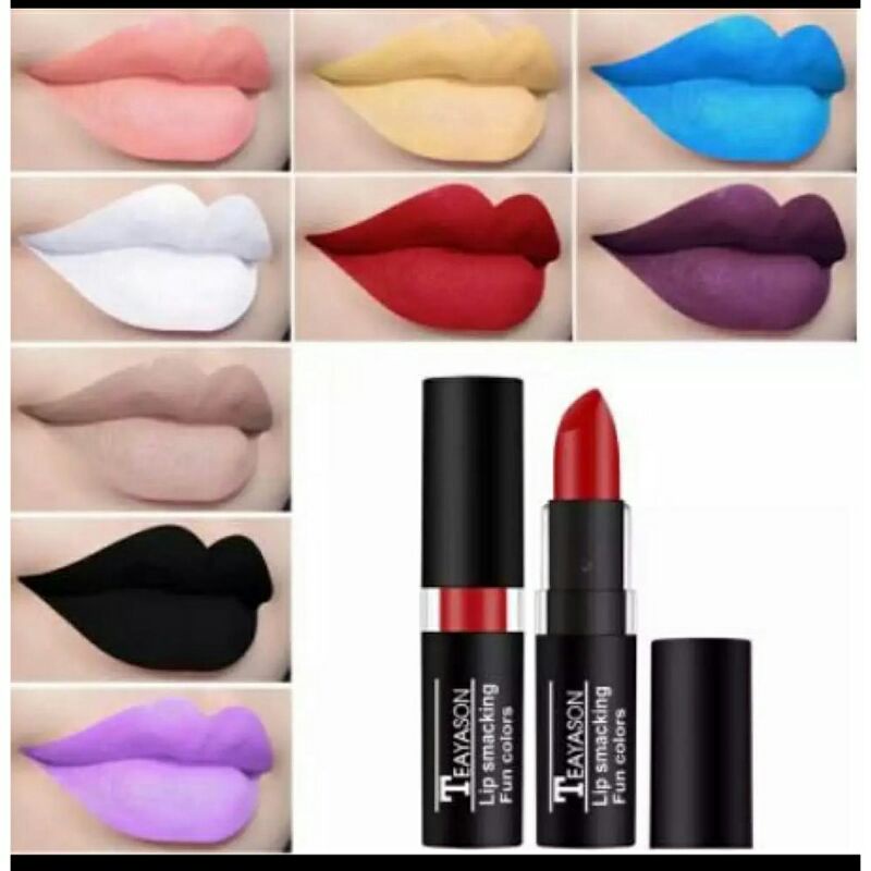 LIP FUN COLORS TEAYASON LIP SMACKING FUN COLORS LIPSTIK WARNA HITAM PUTIH