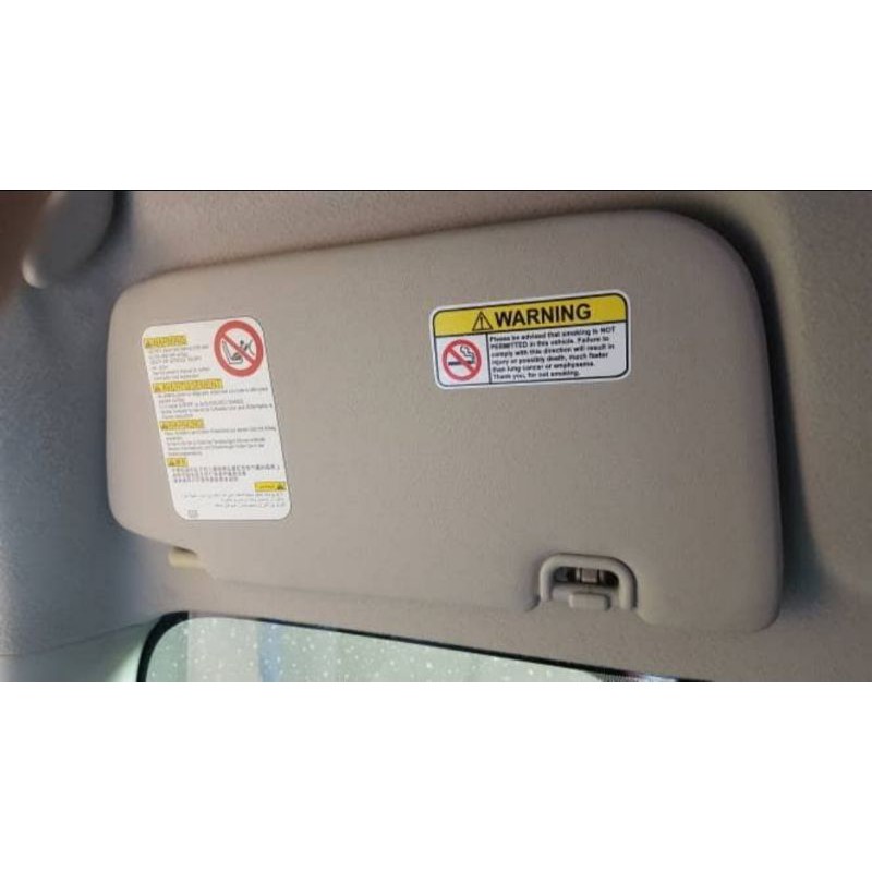Stiker mobil Printing WARNING NO SMOKING (dilarang merokok).