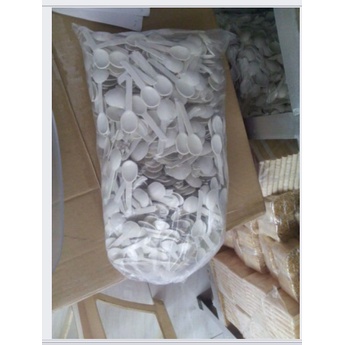 Sendok Plastik Jelly Putih Gergaji Kecil Kiloan/ Sendok Puding / Jelly Ice Cream Putih Gergaji