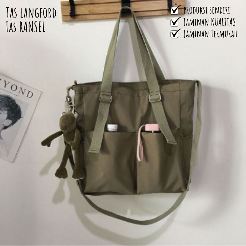 Tas Tote Bag Wanita - Bahu Multifungsi Stylish Fashion Korea Terbaru Murah Bagus Kekinian Remaja Dewasa Sekolah Kuliah Kerja Traveling Simple Elegan Casual Ringan Import Lokal Original Perempuan Cewek