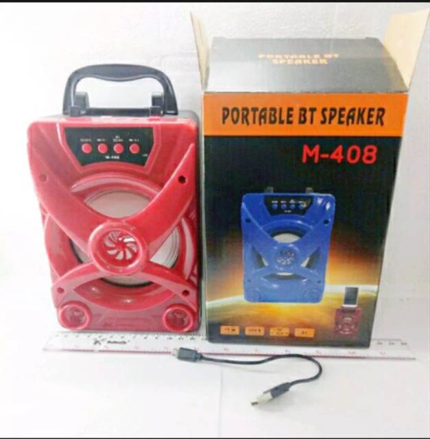 Speaker bluetooth portable mega bass M408