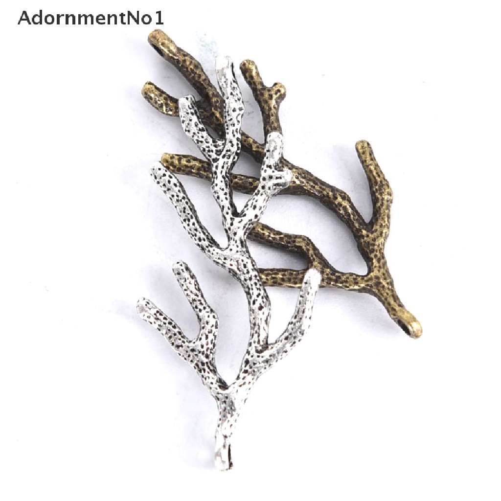 (AdornmentNo1) 10pcs / Set Liontin Bentuk Cabang Pohon Gaya Vintage Bahan Alloy Untuk Kerajinan Tangan DIY