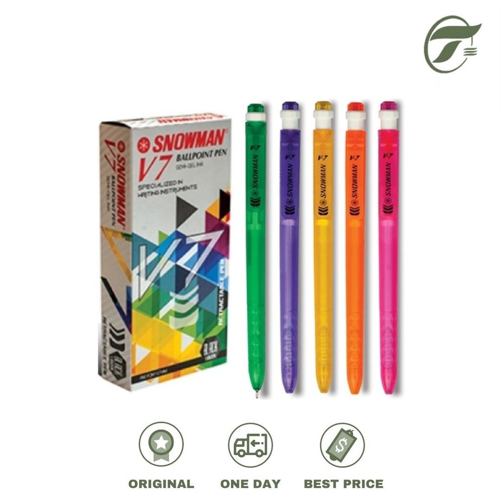 

BALLPEN RETRACTABLE V-7 CRYSTAL SERIES ECER SNOWMAN (HITAM/BIRU/MERAH)