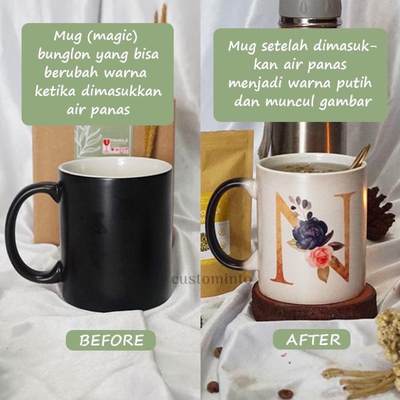 Jual Mug Magic Bunglon Ajaib Custom Kado Ultah Pernikahan Wisuda Bisa Custom Bebas 3051