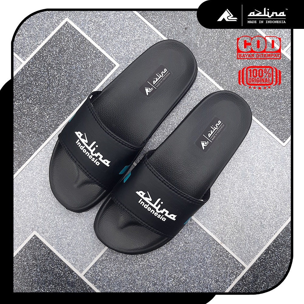 Terbaru Sandal Pria Slide on bahan EVA berkualitas original Azlina Inculde Box bisa COD