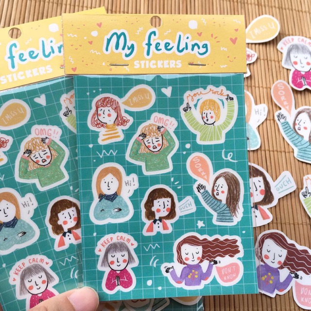 

Sticker diecut handmade lucu/ sticker planner lucu - MY FEELING by mentol art
