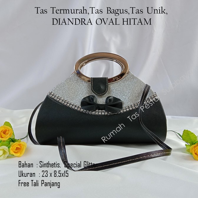 Tas Termurah,Tas Bagus,Tas Unik,DIANDRA OVAL HITAM