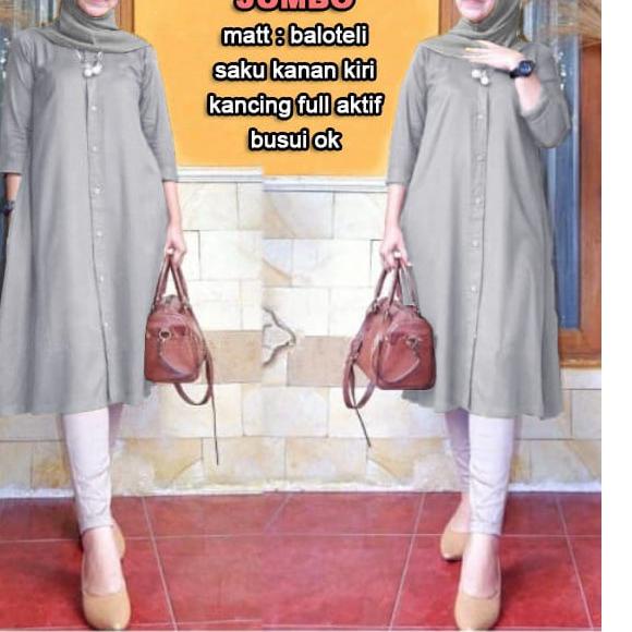 ♞ BOOM - TUNIK CANTIKA JUMBO, L, XL, XXL , 3XL / BAJU MUSLIM WANITA JUMBO/ TUNIK JUMBO / TUNIK TERBA