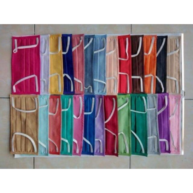 Terlaris Masker Kain Oxford Polos Warna Favorit