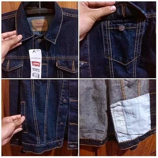 Jaket Pria Levis Denim kerah