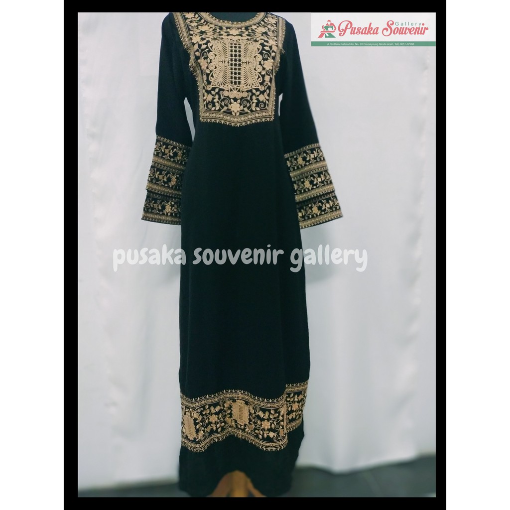 BAJU GAMIS WANITA MOTIF KHAS ACEH | Gamis PA Besar