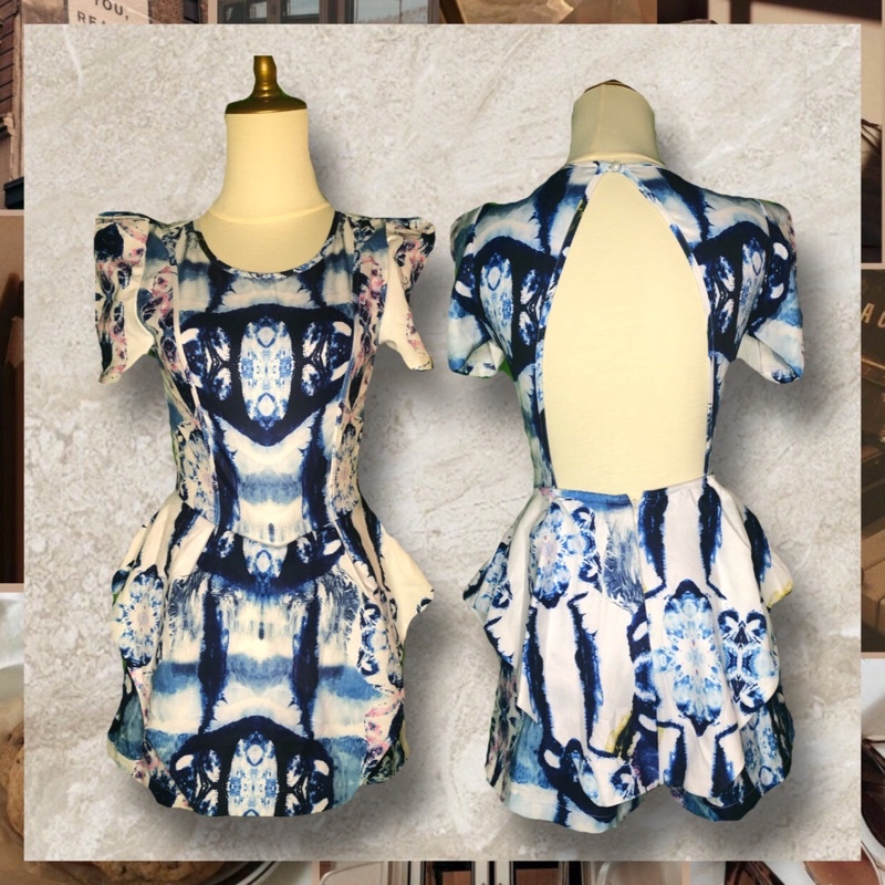 Backless mini jumpsuit by MDS Thrift