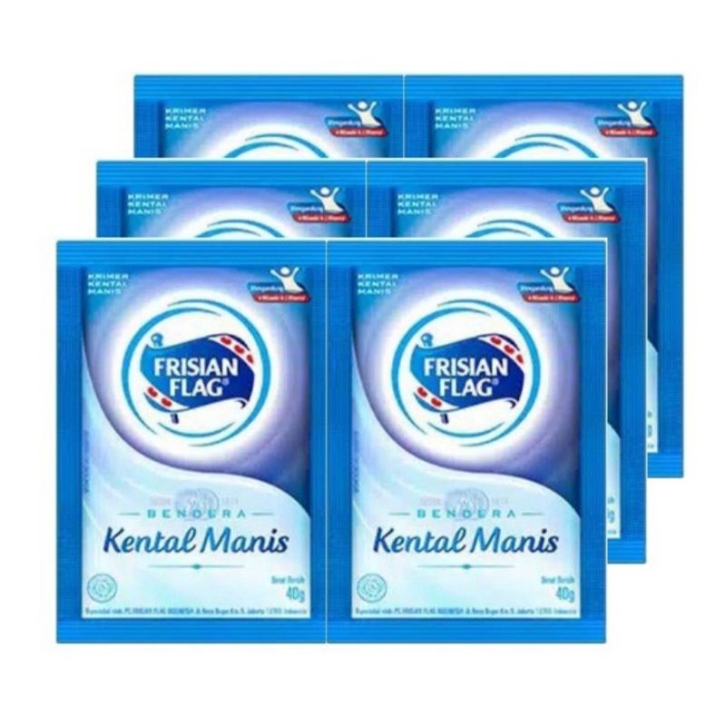 

Susu Bendera Frisian Flag Kental Manis 40gr isi 6 Sachet