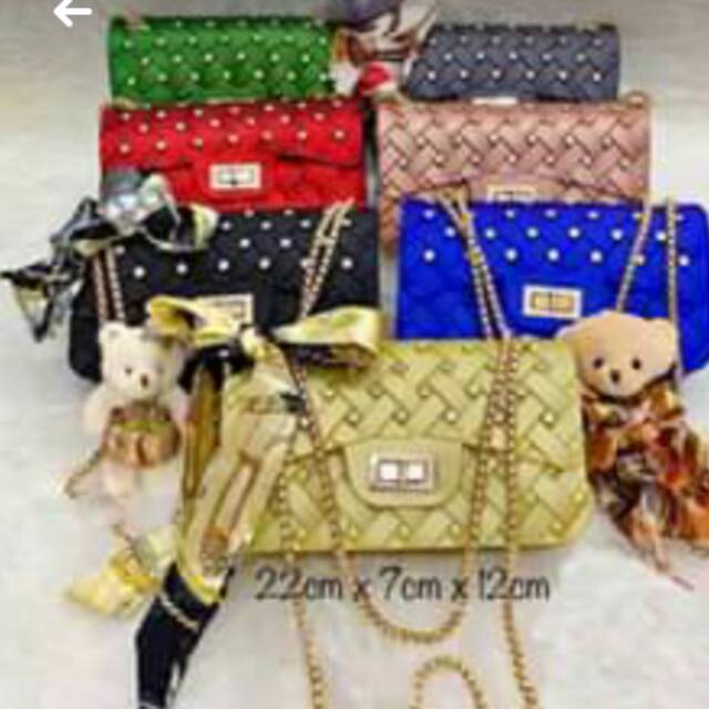 Tas jelly anyam diamont