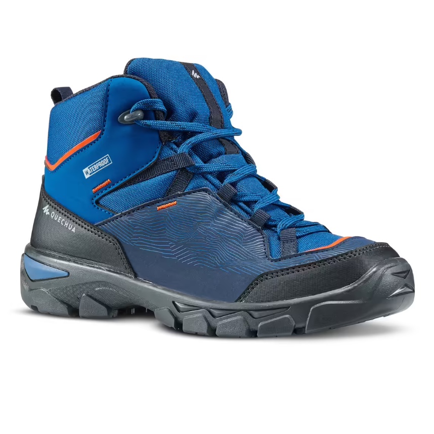 QUECHUA MH120 MID Sepatu Boots Anak Unisex Hiking Waterproof