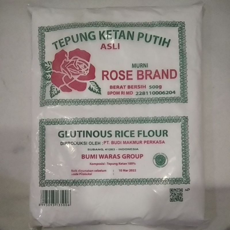 Rose Brand tepung ketan putih 500gr