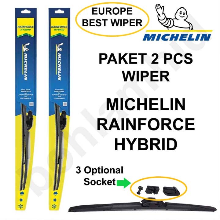 Jual WIPER MOBIL All New Rush MICHELIN Rainforce HYBRID 2Pcs (knkr