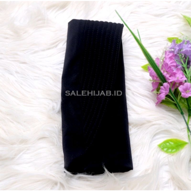 JILBAB SPORT LYCRA MURAH || HIJAB OLAHRAGA KERUDUNG INSTAN-Hitam