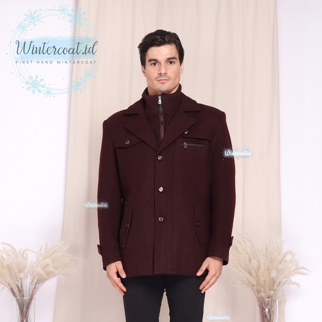 READY INDONESIA XAVIER Men Wool Coat Winter Mantel pria cowok musim dingin big size jumbo plus size