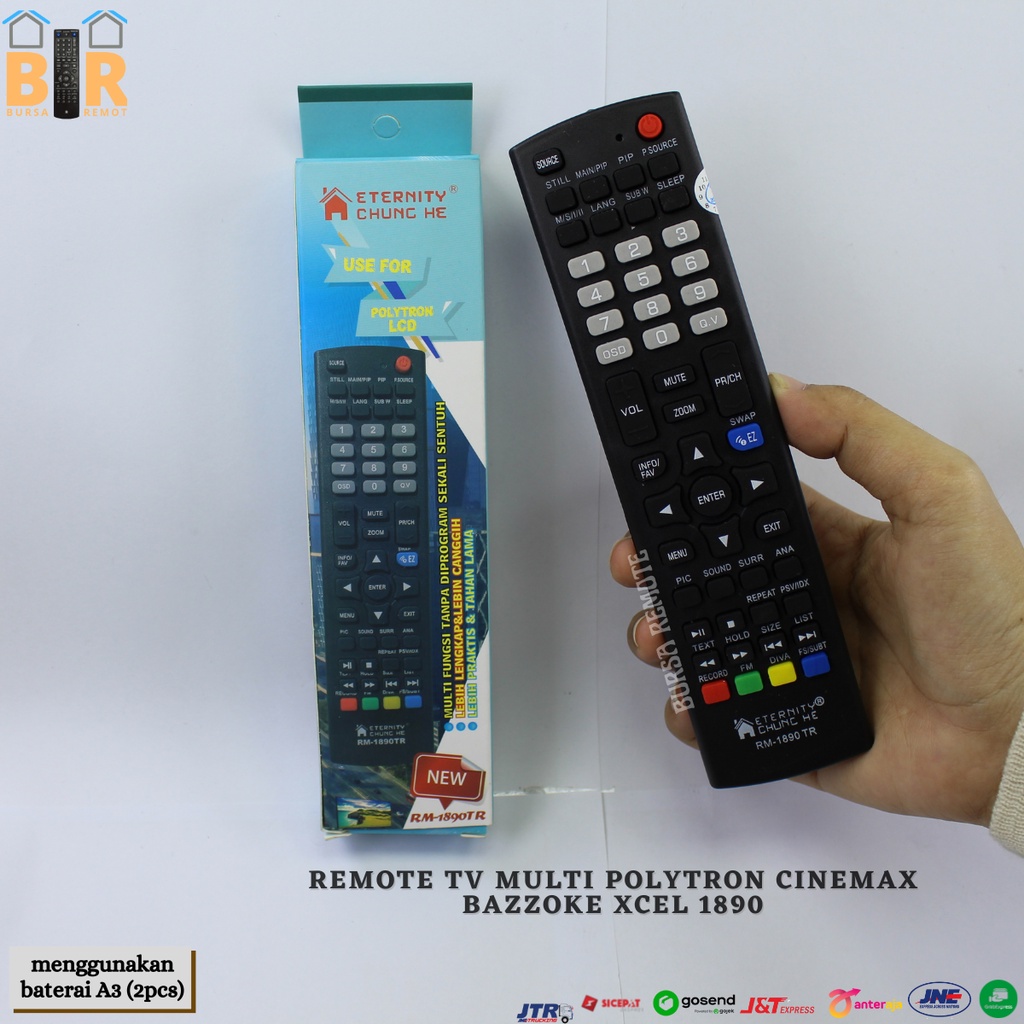 Remot Remote Polytron Multi TV CINEMAX BAZZOKE XCEL 1890 &amp; 81/191 tanpa setting