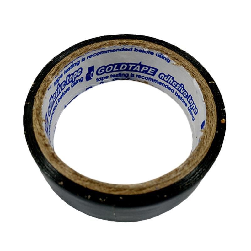 Isolasi Listrik GOLDTAPE Hitam 5mm Panjang 5 Yard - Electrical Tape Solasi Penutup Sambungan Kabel Isolator Anti Nyetrum Lakban Vynil