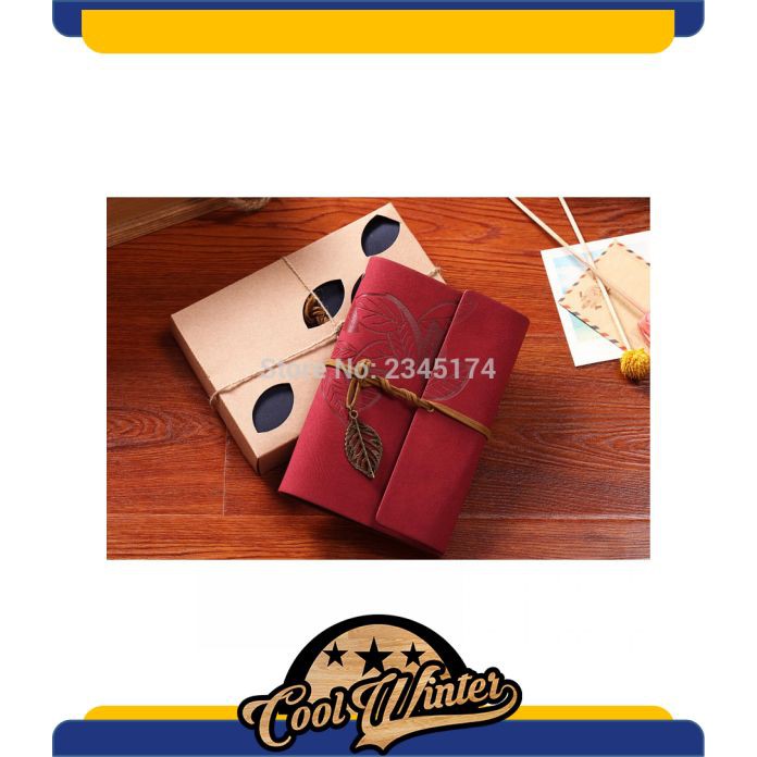 

PHANTACI BUKU CATATAN BINDER KULIT RETRO LEAF KERTAS A6 - BSD666 CoolWinter