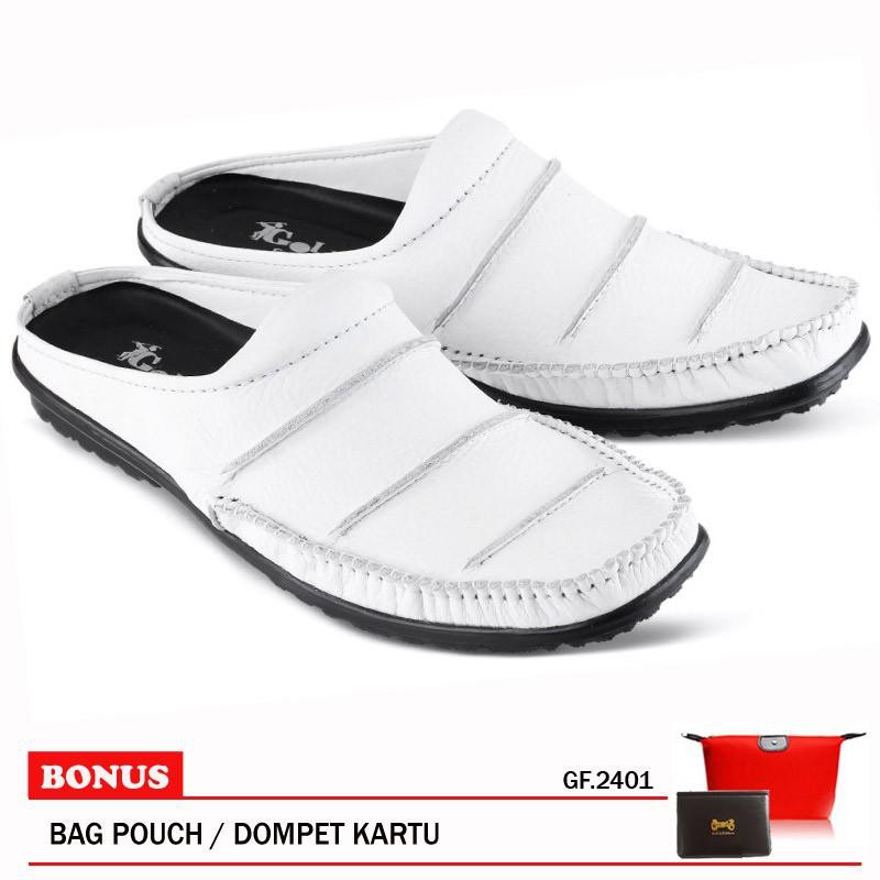 Golfer Sepatu Bustong Pria GF 2401 White